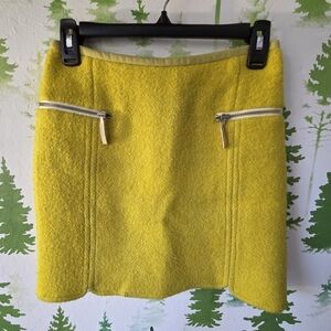 Yellow Zippered Women's Skirt